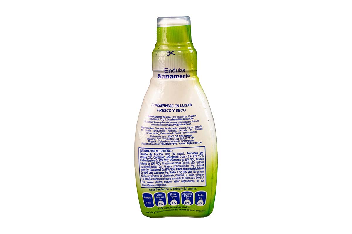 Dlight Stevia en Gotas (líquido) - Natural sin calorías