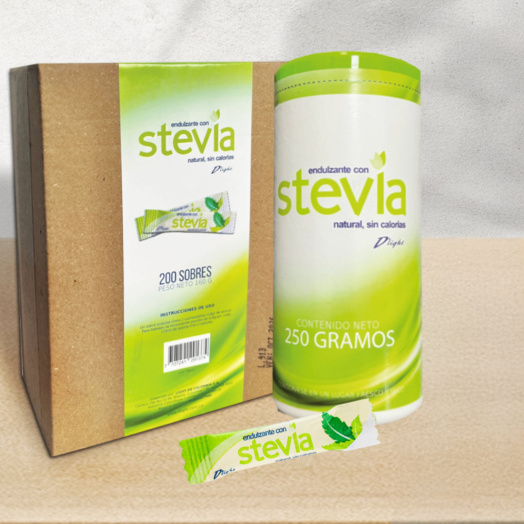 Combo STEVIA I Caja 200 sobres + Envase 250G