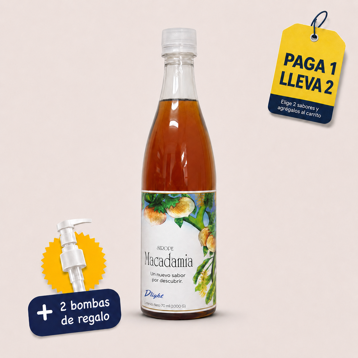 Sirope sabor a Macadamia