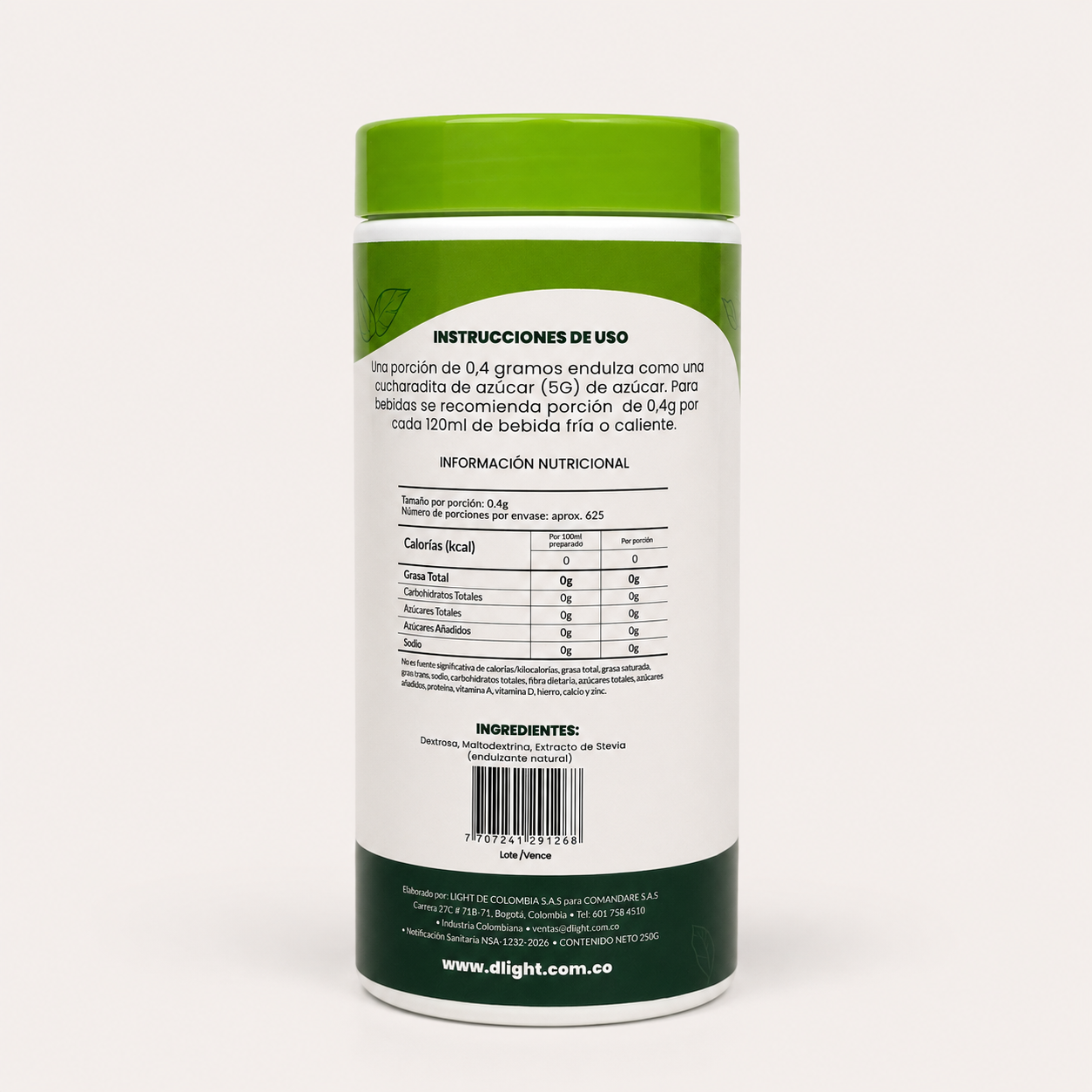 Stevia Natural en Polvo | Envase x 250g