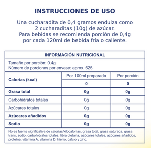 D'Light Sucralosa en Polvo | Envase x 250 gramos