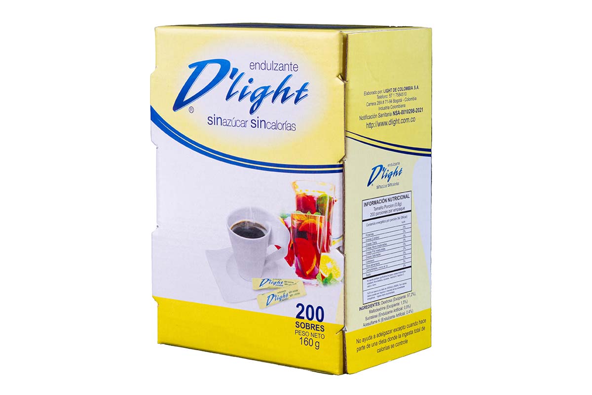 Dlight sucraloza - Endulzantre sin calorías en sobres
